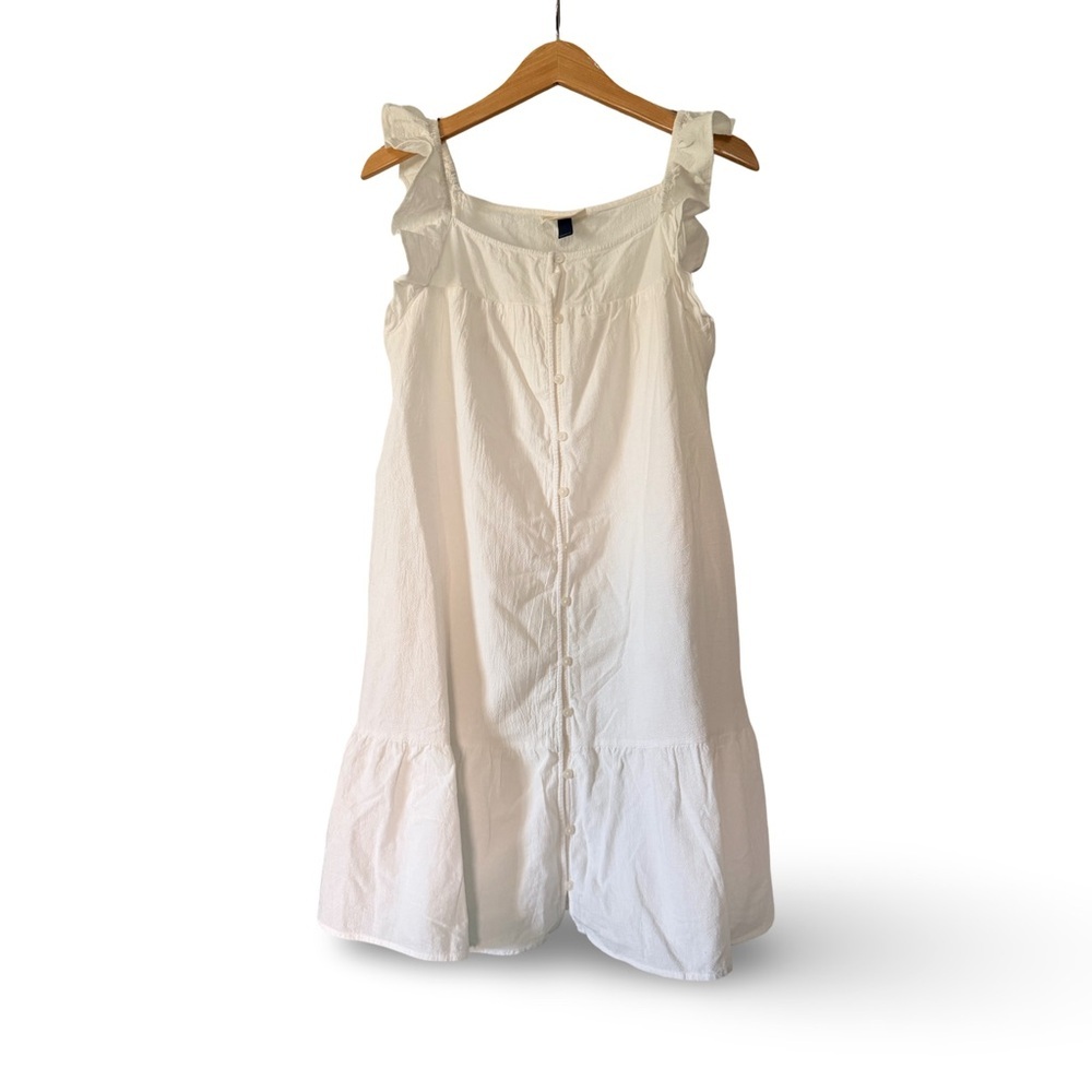 Universal Thread Sz M Flutter Sleeveless Short White Dress